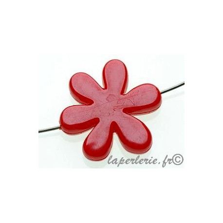 Fleur Matisse 6 pétales 23x20mm ROUGE x4  - 1