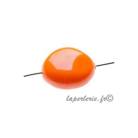 Cailloux polyester 18x14mm ORANGE x5  - 1