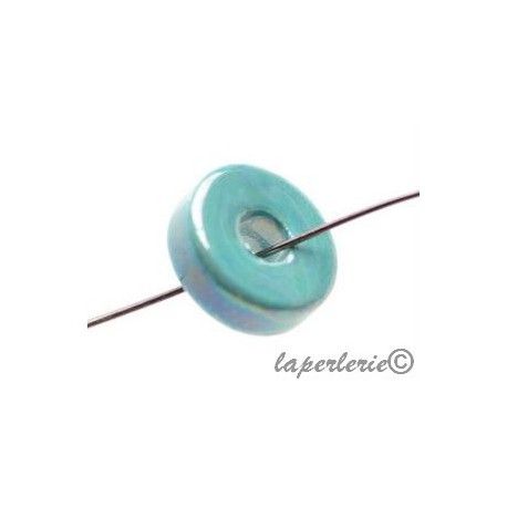 Rondelle céramique irisée 15/16mm L.EMERALD X3  - 1