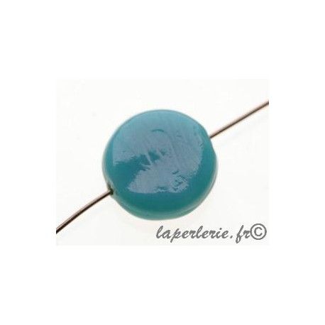 Ronde aplatie 15mm TURQUOISE OP x4  - 1