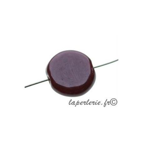 Ronde aplatie 15mm CHOCOLAT OP x4  - 1
