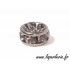 Rondelle strass 6 mm BLACK DIAMOND/ARGENTx4