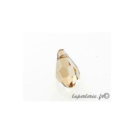 Goutte 6000 11x5.5mm CRYSTAL GOLDEN SHADOW x8  - 1