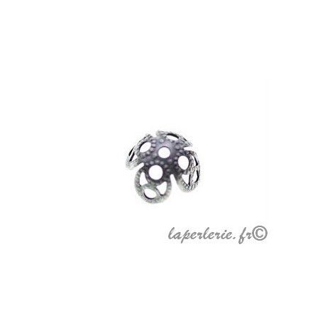 Coquille dentelle 8mm ARGENTE VIEILLI x10  - 1