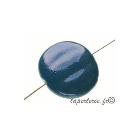Céramique ronde aplatie 28x25x7mm EMERALD x2  - 1