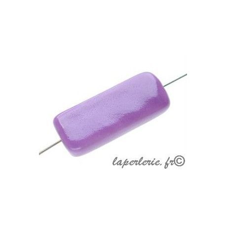 Rectangle céramique 35x14x6mm LILAS x2  - 1