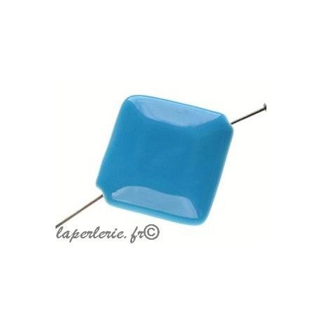 Losange céramique 26x26x7mm TURQUOISE x2  - 1