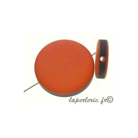 Disque aspect gommé 19mm ORANGE x2  - 1