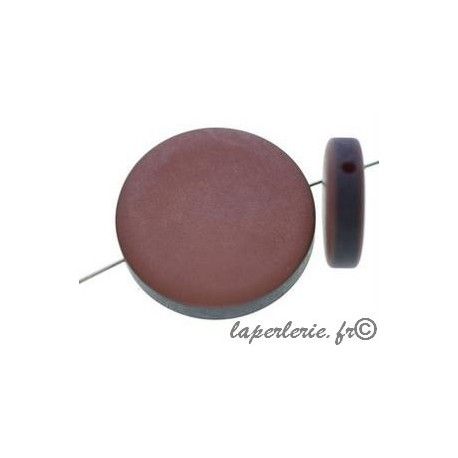 Disque aspect gommé 19mm MARRON x2  - 1