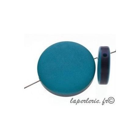 Disque aspect gommé 30mm BLEU CANARD x2  - 1