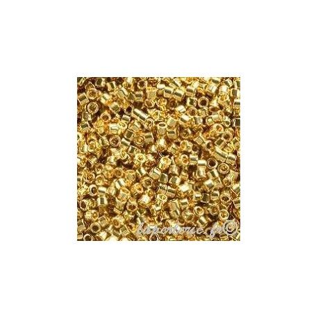 DB0031 Delica Miyuki 11/0  Met.Gold Plated 24 Kt, le tube de 7g.  - 1