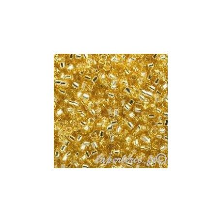 DB0042 Delica Miyuki 11/0 Gold Transp.Silver Lined, le tube de 7g.  - 1