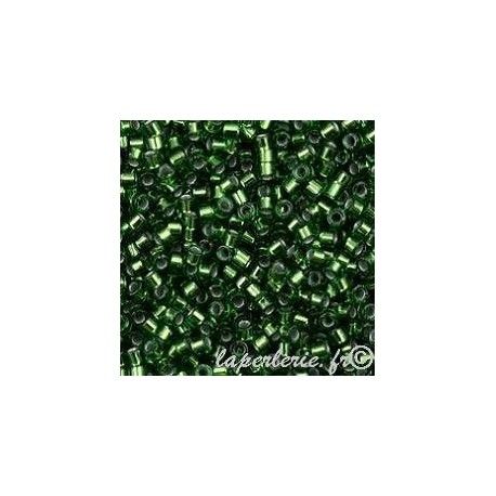DB0182 Delica Miyuki 11/0 Green Tr.Silver Lined , le tube de 7g.  - 1