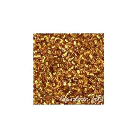 DB1201 Delica Miyuki 11/0  Marigold Tr.Silver Lined, le tube de 7g.  - 1