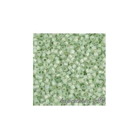 DB1454 Delica Miyuki 11/0 Light Spring Green Opal S/L, le tube de 7g.  - 1