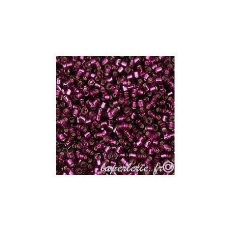 DB1342 Delica Miyuki 11/0 Dark Rose Tr.Silver Lined, le tube de 7g.  - 1