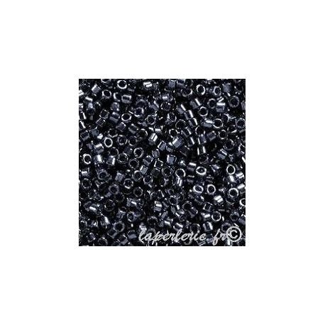 DB0001 Delica Miyuki 11/0 Metallic Gunmetal, le tube de 7g.  - 1