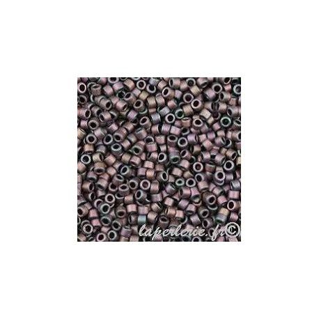 DB1056 Delica Miyuki 11/0 Mat  Metallic Rose Gold AB, le tube de 7g.  - 1