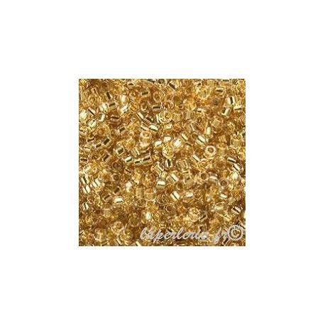 DB0033 Delica Miyuki 11/0 Crystal/ 24 Kt Inside Color Lined, le tube de 7g.  - 1