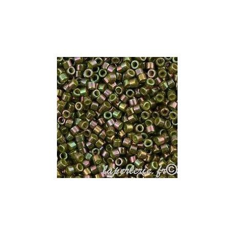 DB0133 Delica Miyuki 11/0 Olive/Pink Rainbow, le tube de 7g.  - 1