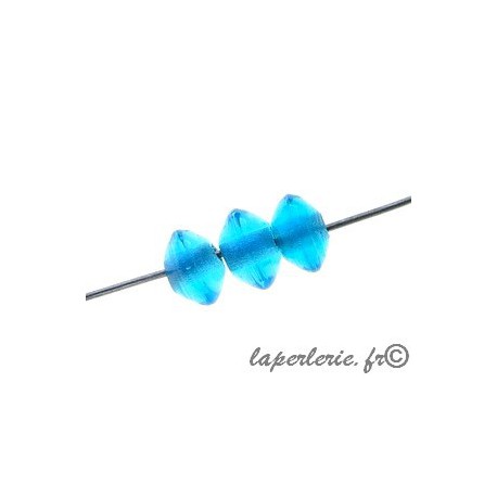 Rondelle 7/8mm AQUAMARINEx10  - 1