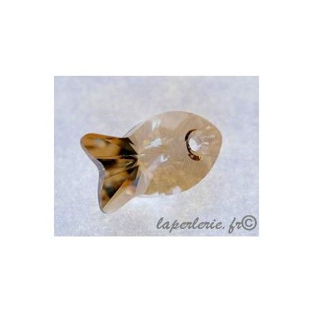Pendentif poisson 6727 18mm CRYSTAL GOLDEN SHADOW  - 1