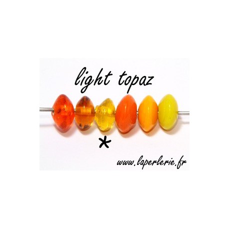 Rondelle 7/8 mm LIGHT TOPAZ x10  - 1