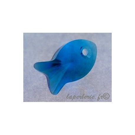 Pendentif poisson 6727 18mm CAPRI BLUE  - 1