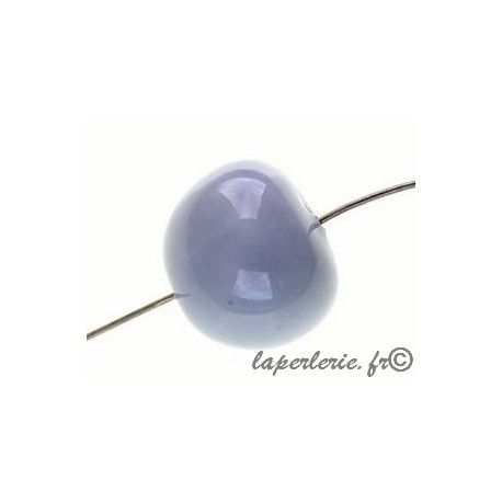 Céramique ronde irrégulière 14x16mm GRIS x2  - 1