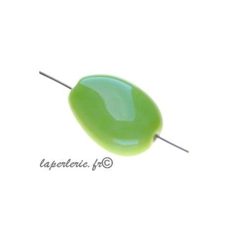 Goutte aplatie irrégulière céramique 22x15mm ANIS x2  - 1