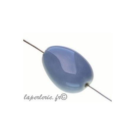 Goutte aplatie irrégulière céramique 22x15mm GRIS x2  - 1