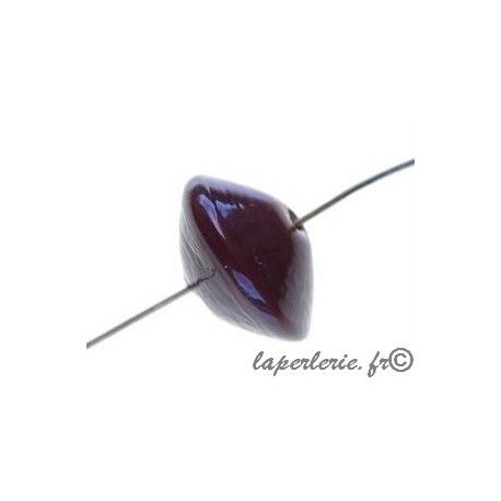 Soucoupe 16x10mm CHOCOLAT x2  - 1