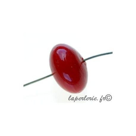 Rondelle 16x10mm ROUGE x2  - 1