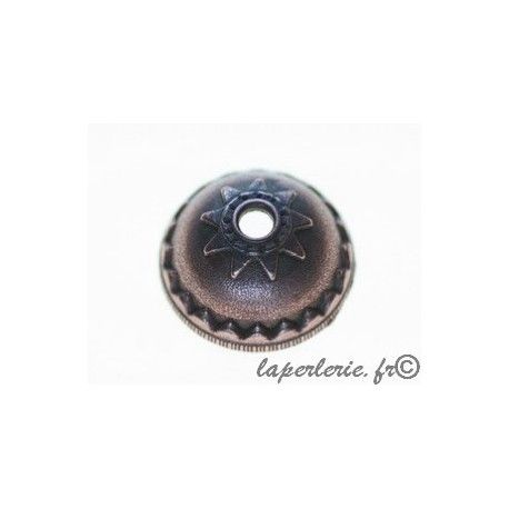 Coupelle étoilée 15mm CUIVRE VIEILLI x2  - 1