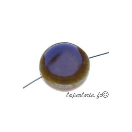 Ronde aplatie 20mm ép.9mm MARRON x2  - 1