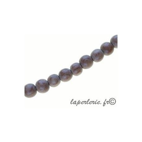 Ronde 3-4mm en bois de Rose, le fil de 40cm  - 1