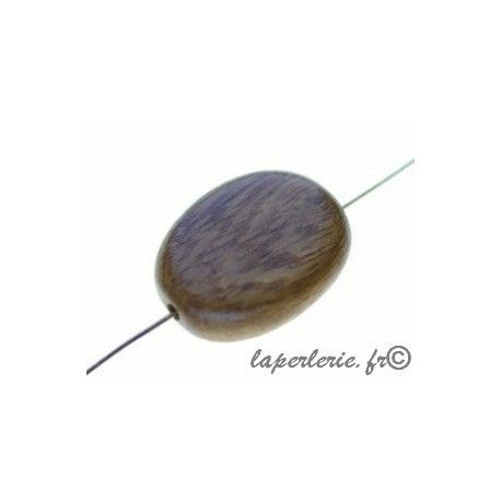 Ovale 25x20x7mm Bois de Roblés x3  - 1