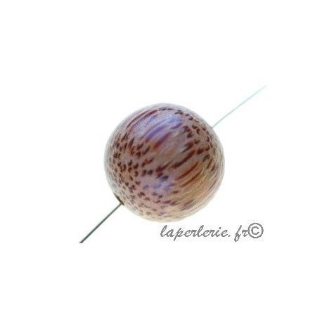 Ronde 25mm en bois de palmier x3  - 1