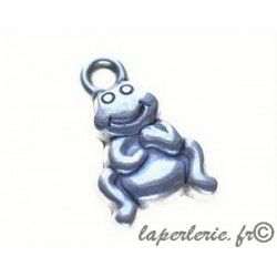 CCB Frog charm 22x13mm SILVER COLOR x4