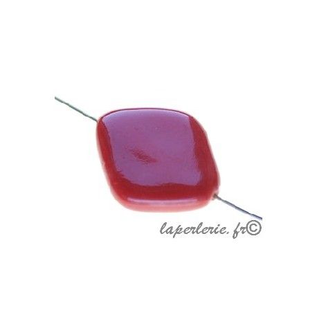 Losange céramique 25x21mm ép.6mm ROUGE x2  - 1
