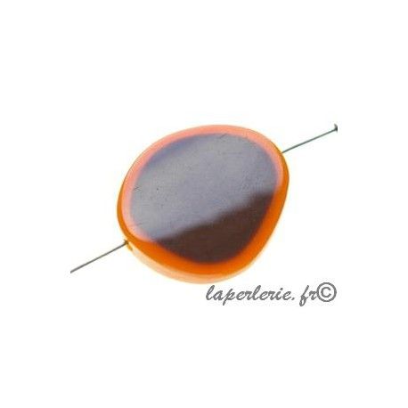 Palet bicolore 30x28mm ép.6mm MARRON/ORANGE x2  - 1