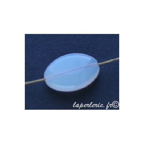 Ovale aplatie 19x13mm WHITE OPAL  - 1