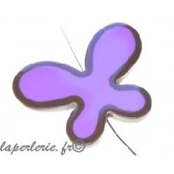 Butterfly 2 colors 39x53mm Ã©p.7mm LILAS/BROWN