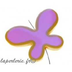 Butterfly 2 colors 39x53mm Ã©p.7mm PINK/YELLOW OCRE