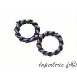 Closed braided ring 8x1.3mm OLD COPPER COLOR x10