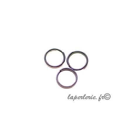 Anneau double 6x0.6mm CUIVRE VIEILLI x25  - 1