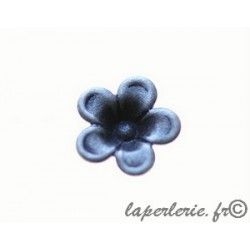 Stick-on flower 9mm OLD SILVER COLOR x4