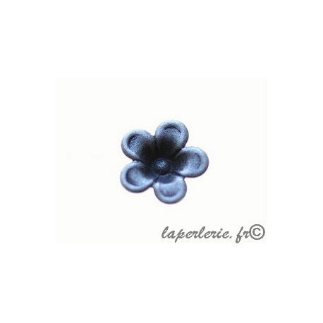 Fleur à coller 9mm ARGENTE VIEILLI x4  - 1