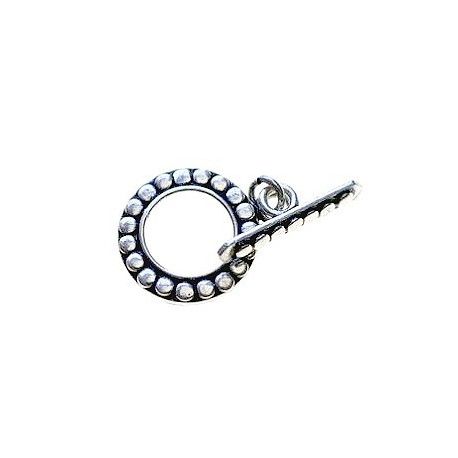 Fermoir rond poinçonné 17mm ARGENT 925  - 1