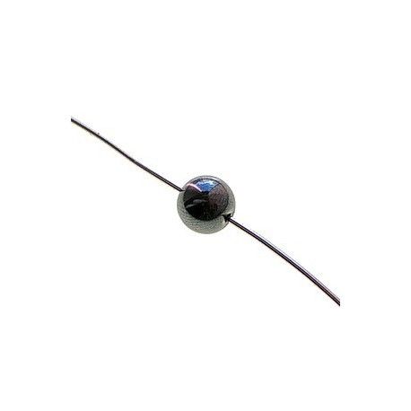 Perles en Hématite ronde 6mm x10  - 1